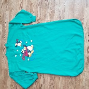 (XL) Fun Holiday Sweater Dress Festive Graphic Loungewear Cozy Casual Turtleneck